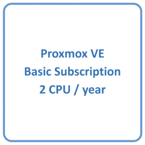 Proxmox VE Basic Subscription 2 CPU/year