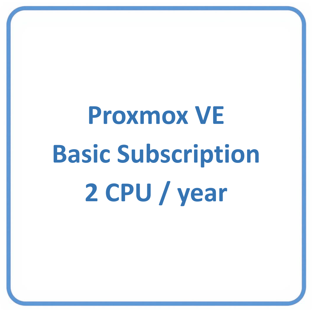 Proxmox VE Basic Subscription 2 CPU/year