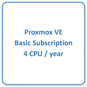 Proxmox VE Basic Subscription 4 CPU/year