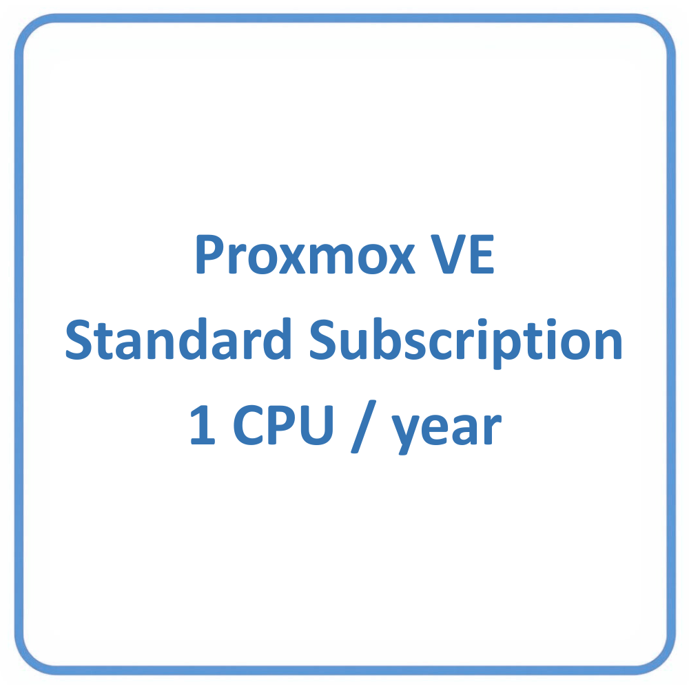 Proxmox VE Standard Subscription 1 CPU/year