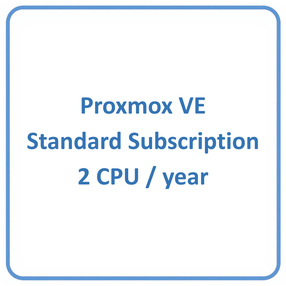 Proxmox VE Standard Subscription 2 CPU/year