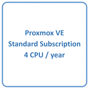 Proxmox VE Standard Subscription 4 CPU/year