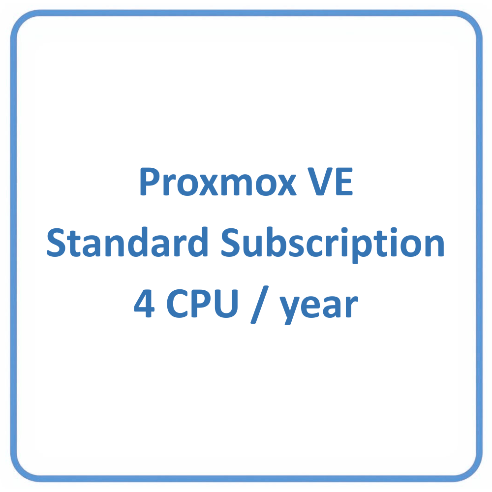 Proxmox VE Standard Subscription 4 CPU/year