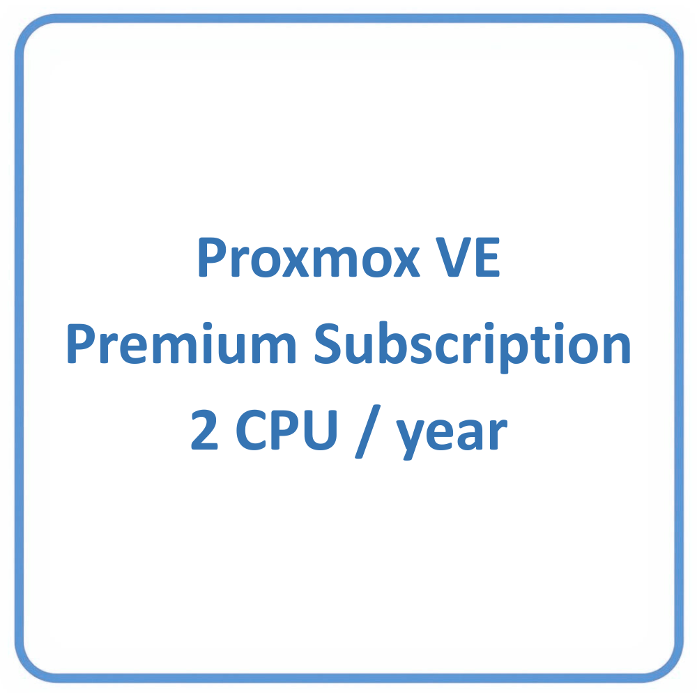 Proxmox VE Premium Subscription 2 CPU/year