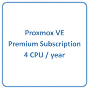 Proxmox VE Premium Subscription 4 CPU/year