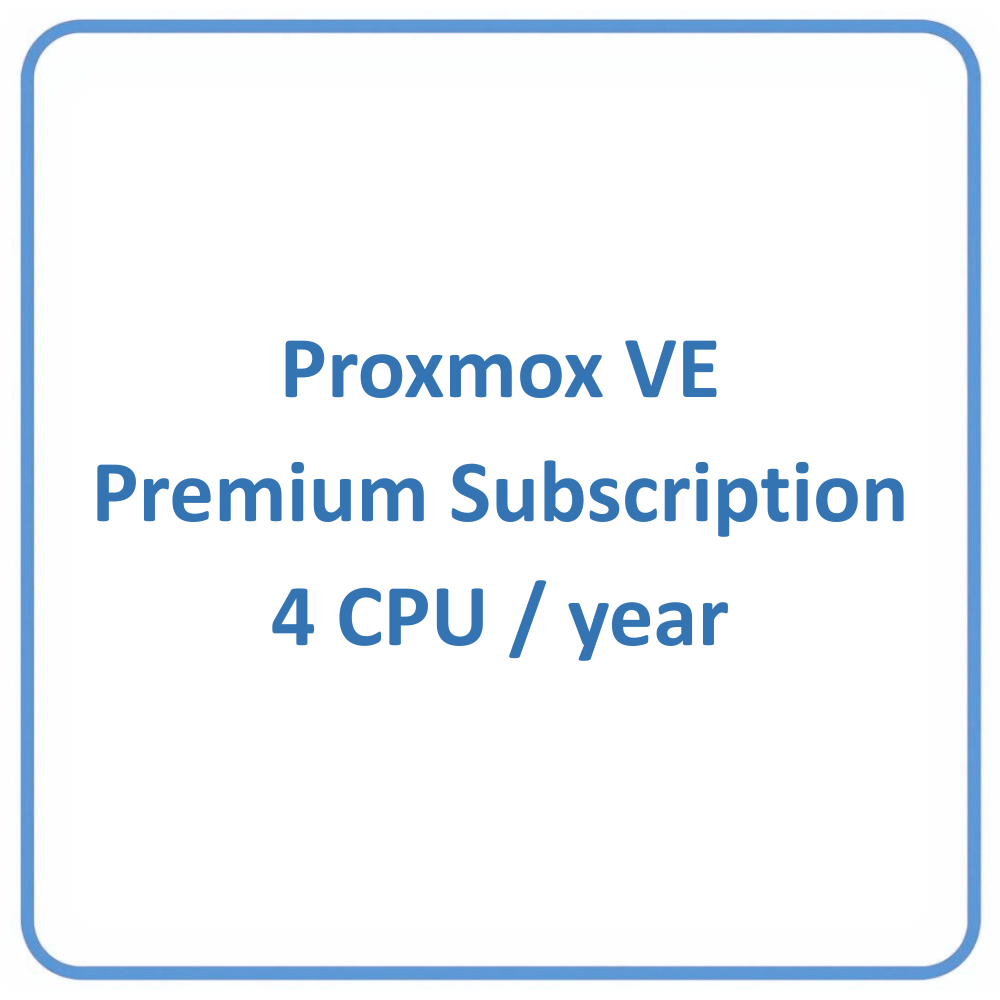Proxmox VE Premium Subscription 4 CPU/year